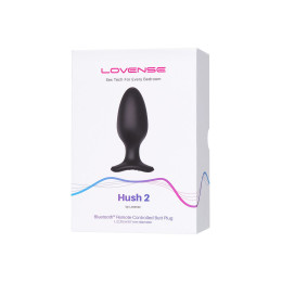 Анальная втулка LOVENSE Hush 2 (L), силикон, черная, 15 см, Ø 5,7 см