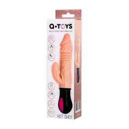 Реалистичный вибратор A-Toys by TOYFA Hot shot с функцией Up-Down, TPE, телесный, 24,2 см