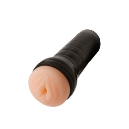 Нереалистичный мастурбатор в колбе MALESATION Horny Pussy, TPE, черный, 25 см