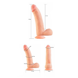 Фаллоимитатор неоскин на присоске ANDROID Long, телесный, 21 см