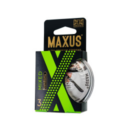 Презервативы Maxus Mixed, набор, латекс, пластиковый кейс, 3 шт.