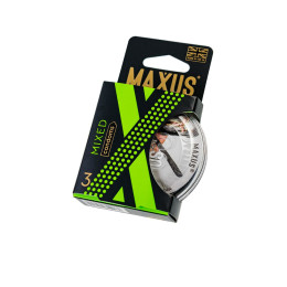 Презервативы Maxus Mixed, набор, латекс, пластиковый кейс, 3 шт.