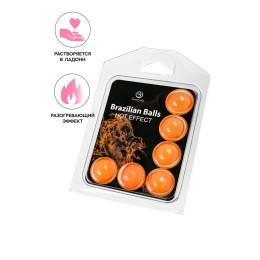 Массажное масло SECRET PLAY BRAZILIAN BALLS, с разогревающим эффектом, 6 х 4 гр