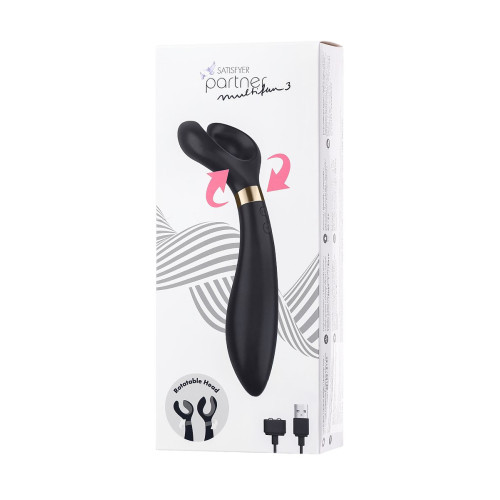 Многофункциональный стимулятор для пар Satisfyer Endless Fun, силикон, чёрный, 23,5 см.