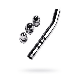 Анальный душ с тремя насадками Metal by TOYFA, металл, серебряный, Ø 2 см, 15,4 гр