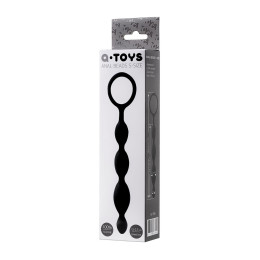 Анальная цепочка A-Toys by TOYFA S, силикон, черный, 19,5см