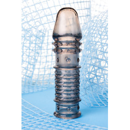 Насадка на пенис XLover by TOYFA, для увеличения размера, TPE, черный прозрачный, 13,5 см