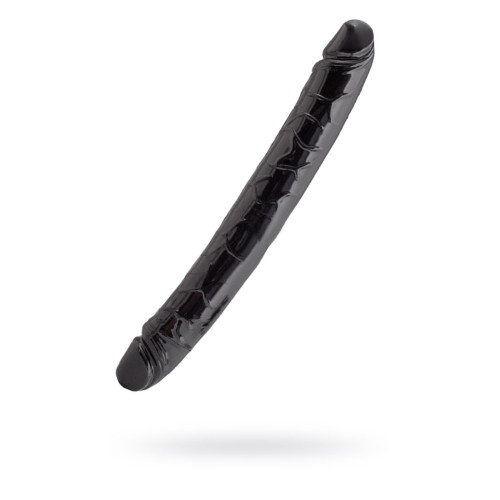 Двусторонний фаллоимитатор Black&Red by TOYFA, ПВХ, чёрный, 31 см