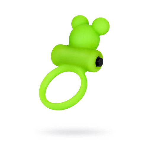 Виброкольцо на пенис A-Toys by TOYFA Chio, силикон, зеленое, 8,1 см, Ø 3,1 см