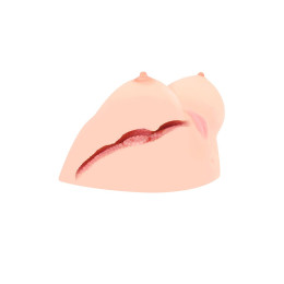 Мастурбатор реалистичный KOKOS Juliana Breast с вибрацией и ротацией, TPR, телесный, 20 см