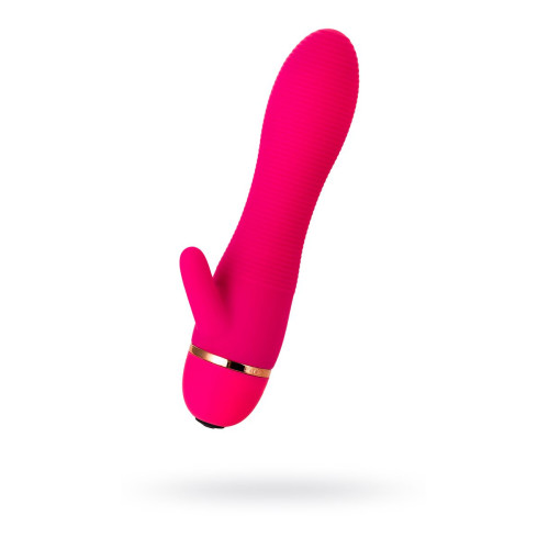 Вибратор с клиторальным стимулятором A-Toys by TOYFA Liby , силикон, розовый, 15 см