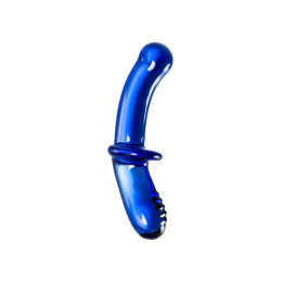 Двусторонний фаллоимитатор Satisfyer Double Crystal, стекло, голубой, 19,5 см