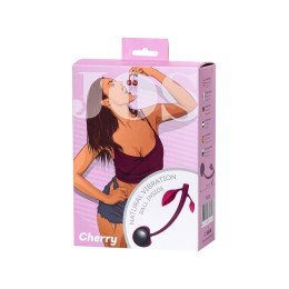 Вагинальный шарик JOS CHERRY, силикон, бордовый, 14,5 см