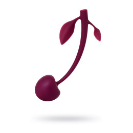Вагинальный шарик JOS CHERRY, силикон, бордовый, 14,5 см