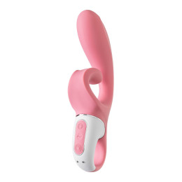 Нереалистичный вибратор Satisfyer Hug me Connect App, силикон, розовый, 20,5 см