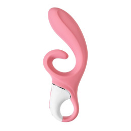 Нереалистичный вибратор Satisfyer Hug me Connect App, силикон, розовый, 20,5 см
