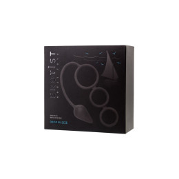 Анальная пробка Erotist Drop с эрекционным кольцом, силикон, черная, 20 см, Ø 3,9 см, M