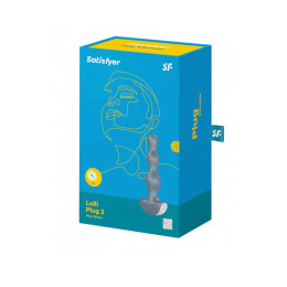 Анальная виброелочка Satisfyer Lolli Plug 2, силикон, серый, 11 см