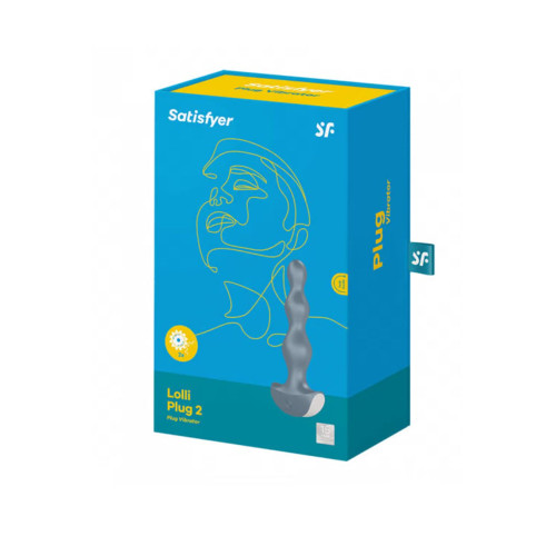 Анальная виброелочка Satisfyer Lolli Plug 2, силикон, серый, 11 см