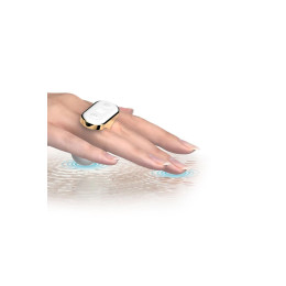 Мини-вибратор OTOUCH YU, силикон, белый, золото, 4,7 см