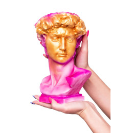 Подставка под сувенирную продукцию "Бюст Давида" золотой, розовый