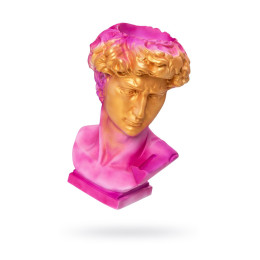 Подставка под сувенирную продукцию "Бюст Давида" золотой, розовый