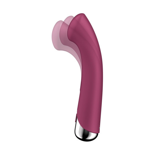 Вибратор для точки G  с ротацией Satisfyer Spinning G-Spot 1, силикон, бордовый, 16,8 см