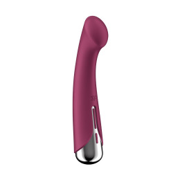 Вибратор для точки G  с ротацией Satisfyer Spinning G-Spot 1, силикон, бордовый, 16,8 см