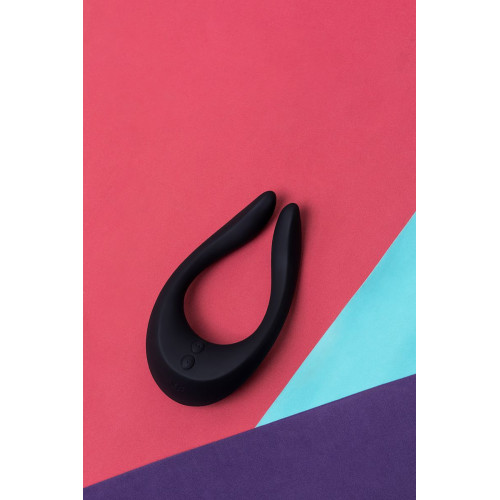 Многофункциональный стимулятор для пар Satisfyer Endless Joy, силикон, чёрный, 13,5 см.