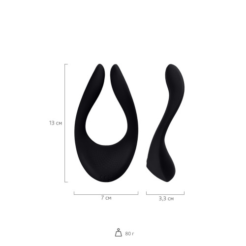 Многофункциональный стимулятор для пар Satisfyer Endless Joy, силикон, чёрный, 13,5 см.