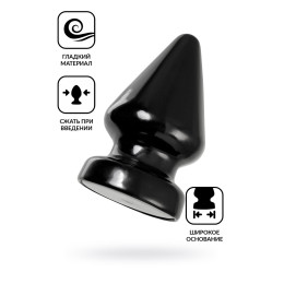 Анальная втулка POPO Pleasure by TOYFA Draco β, PVC, черная, 21 см, Ø 11,5 см