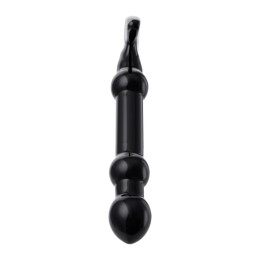 Нереалистичный фаллоимитатор Sexus Glass, стекло, черный, 19 см