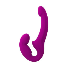 Анатомический безремневой страпон Fun Factory SHARE LITE, силикон, малиновый, 16,5 см
