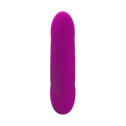 Анатомический безремневой страпон Fun Factory SHARE LITE, силикон, малиновый, 16,5 см