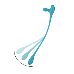 Многофункциональный гибкий вибратор для пар Satisfyer Plug & Play1, силикон, аквамарин, 43,5 см