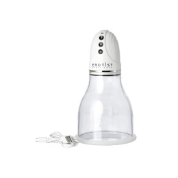 Вакуумная помпа для груди Erotist, ABS пластик, прозрачная, 22 см