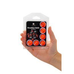 Массажное масло SECRET PLAY BRAZILIAN BALLS, ягоды, 6 х 4 гр