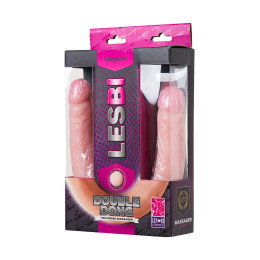 Двусторонний фаллоимитатор LoveToy LESBI TOUCH, телесный, 42,5 см