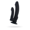 Анально-вагинальный вибратор Black&Red by TOYFA, силикон, черный, 19,5 см