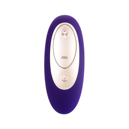 Вибромассажер для пар Satisfyer Double Plus Remote с пультом ДУ, силикон, фиолетовый, 8,8 см