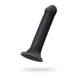 Ремневой нереалистичный страпон на присоске Strap-on-me, XL, силикон, черный, 20 см