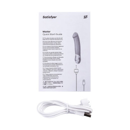 Нереалистичный вибратор Satisfyer Master, силикон, бежевый, 23,5 см.