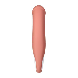 Нереалистичный вибратор Satisfyer Master, силикон, бежевый, 23,5 см.