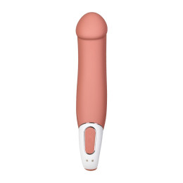 Нереалистичный вибратор Satisfyer Master, силикон, бежевый, 23,5 см.