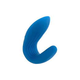 Многофункциональный стимулятор для пар Satisfyer Double Whale, силикон, голубой, 17 см.