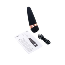 Вакуум-волновой бесконтактный стимулятор клитора Satisfyer PRO 3 Vibration, силикон, черный, 14 см.