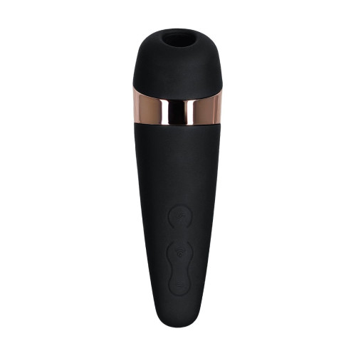 Вакуум-волновой бесконтактный стимулятор клитора Satisfyer PRO 3 Vibration, силикон, черный, 14 см.