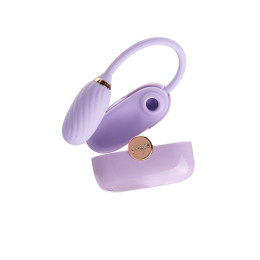 Виброяйцо и вакуумный стимулятор 2 в 1 OTOUCH Louis Vibrate, силикон, фиолетовый, 13,8 см