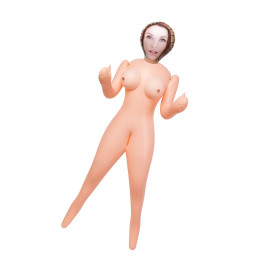 Кукла надувная Dolls-X by TOYFA Cassandra, брюнетка, с двумя отверстиями, 150 см