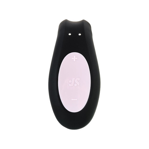 Многофункциональный стимулятор для пар Satisfyer Double Joy Connect App, силикон, чёрный, 18 см